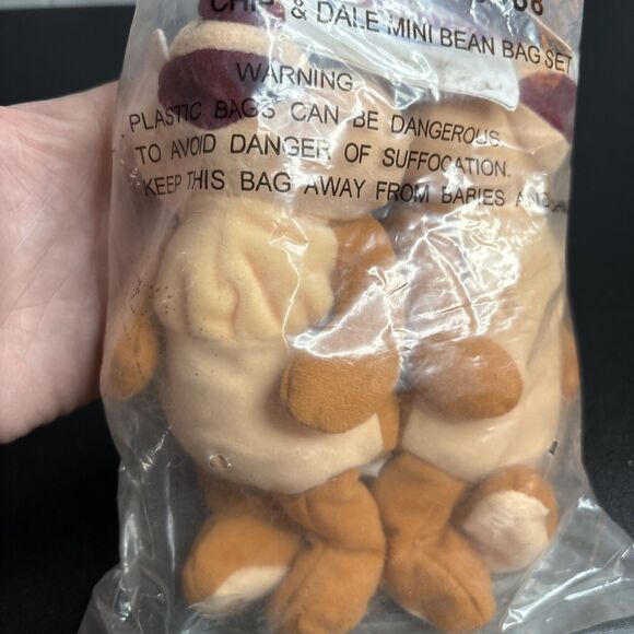Disney Store Chip N Dale 7" Mini Bean Bag Plush Set NWT READ 16588 - Picture 8 of 9
